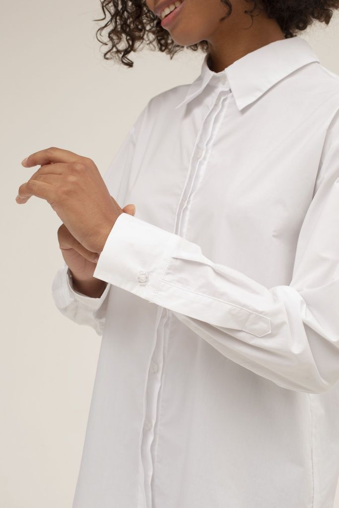 INSPIRE Рубашка базовая из поплина (белый)