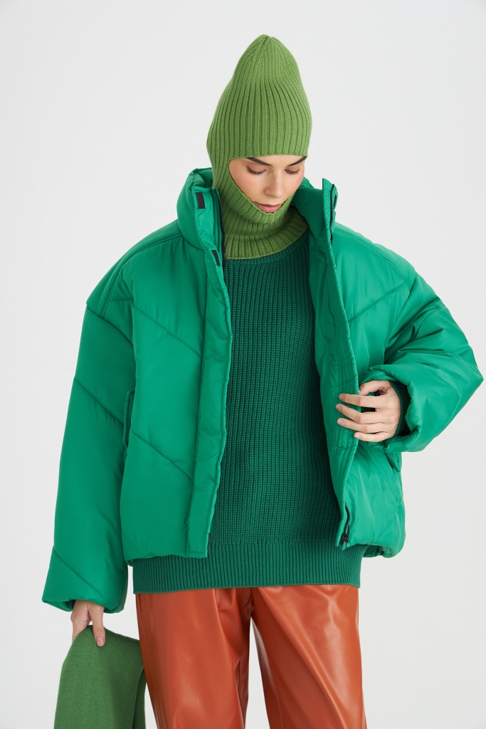 INSPIRE Куртка объемная стеганая (зеленый)