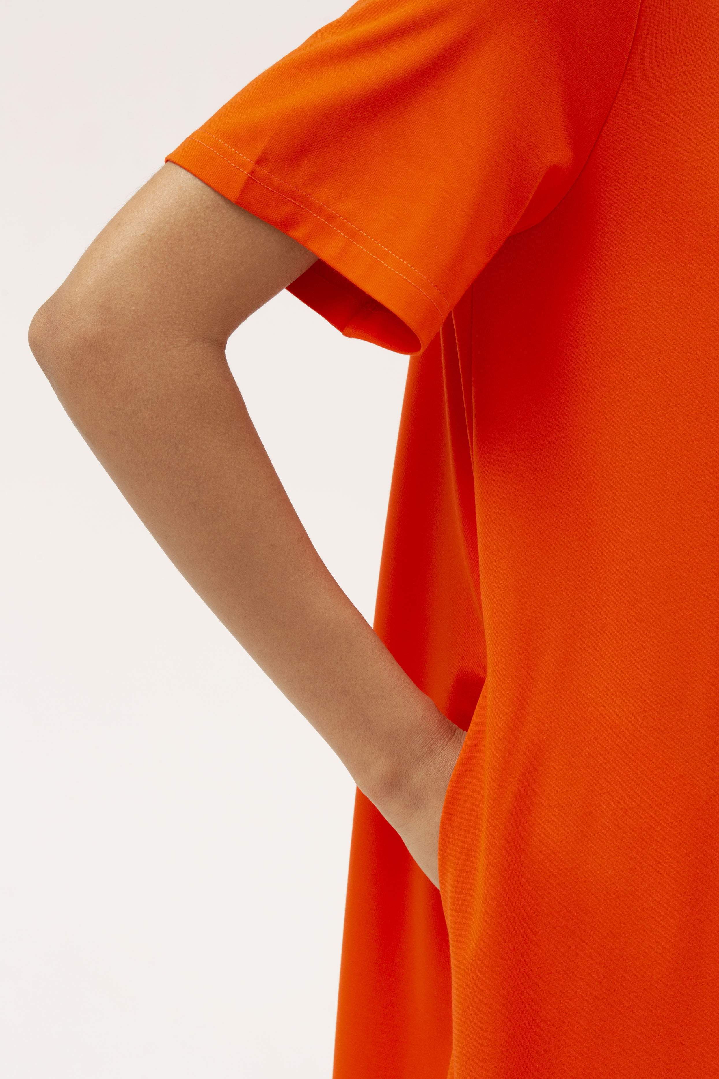 INSPIRE Платье-миди трикотажное А-силуэта (оранжевый)