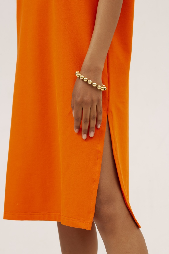 INSPIRE Платье-футболка длины миди (оранжевый)