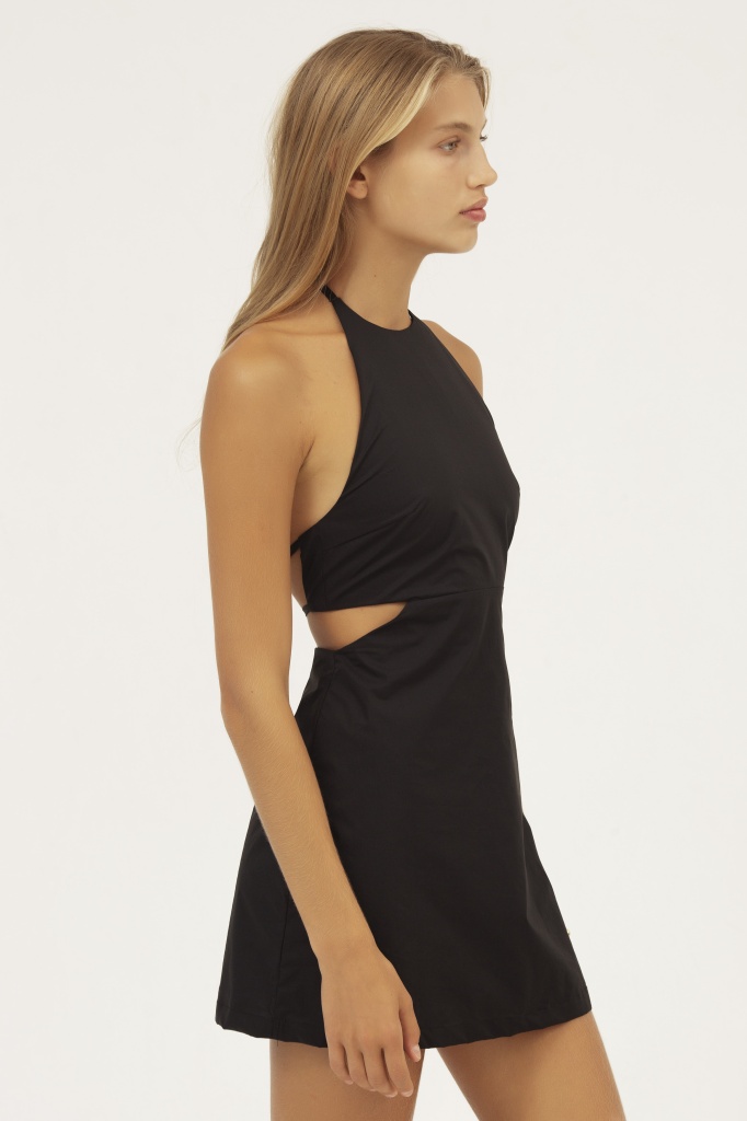 INSPIRE Платье-халтер с открытой спиной (черный)
