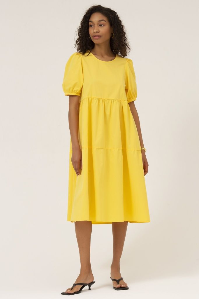 INSPIRE Платье с воланами (желтый)
