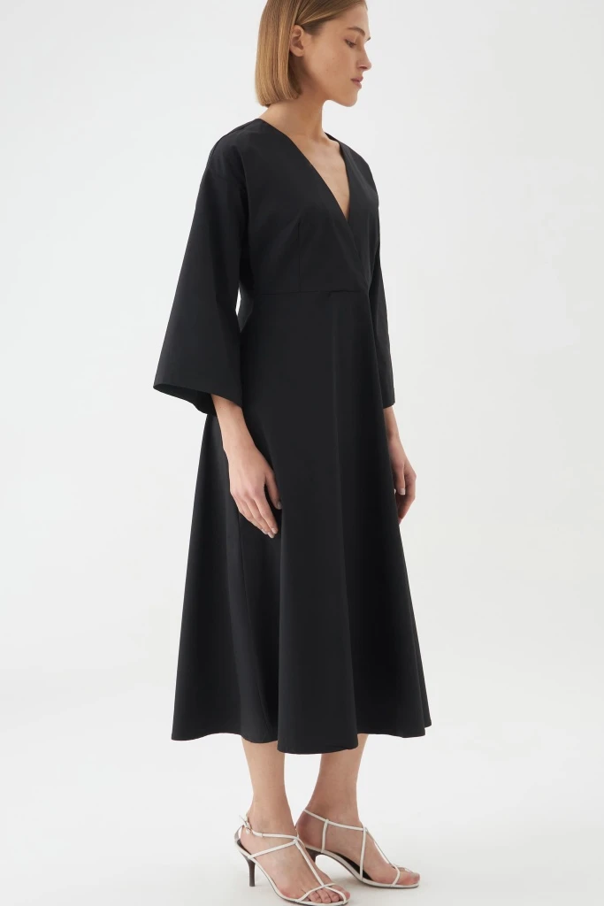INSPIRE Платье-кимоно удлиненное (черный)