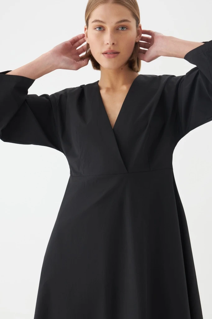 INSPIRE Платье-кимоно удлиненное (черный)