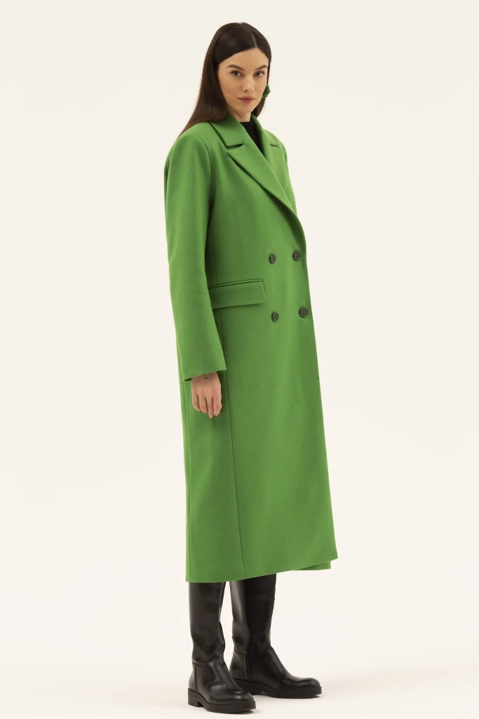 INSPIRE Пальто двубортное прямого кроя (зеленый)