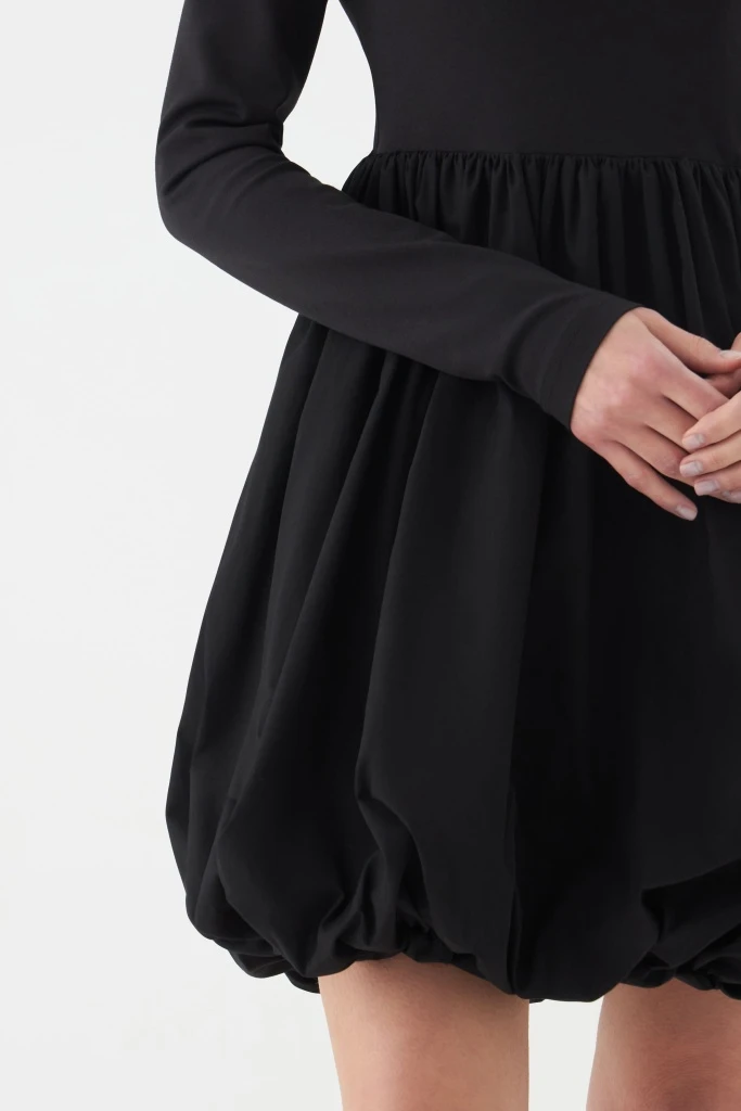 INSPIRE Платье длины мини с юбкой-баллон (черный)